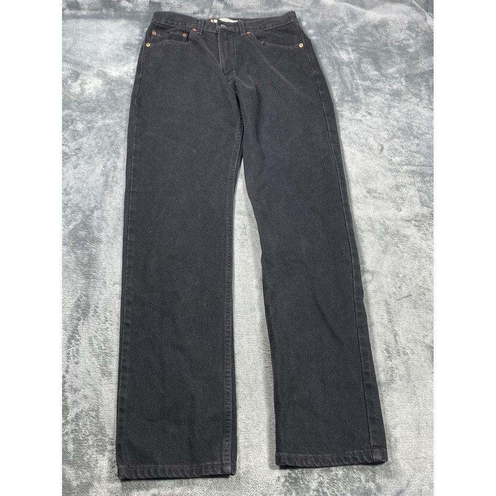 Vintage Levis 505 Jeans Mens Fits 30x32 Regular Straight Black Faded Y2K Classic